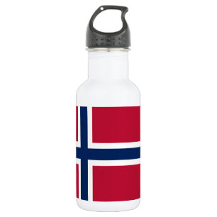 Norwegische Flagge Edelstahlflasche