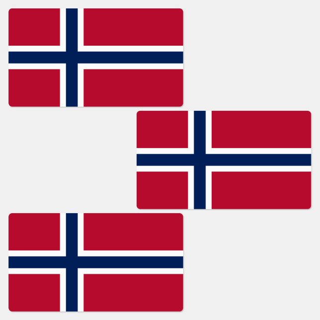 Norwegische Flagge Etiketten (Gruppe)