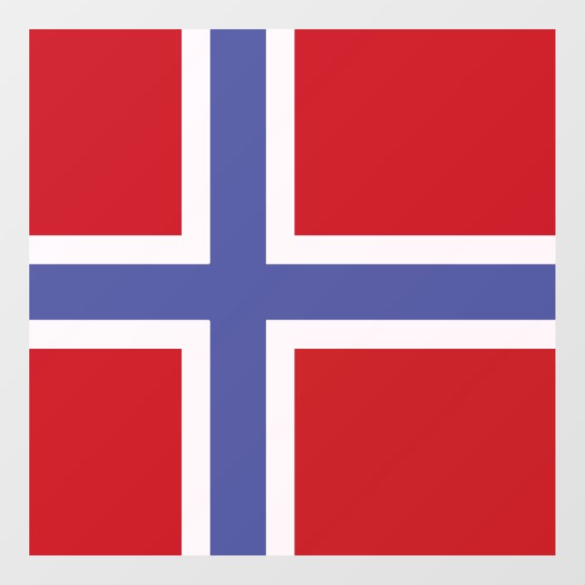 Norwegische Flagge Fensteraufkleber (Blatt)