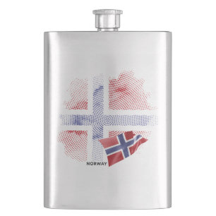 norwegische Flagge Flachmann