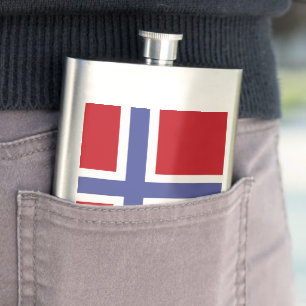 Norwegische Flagge Flachmann