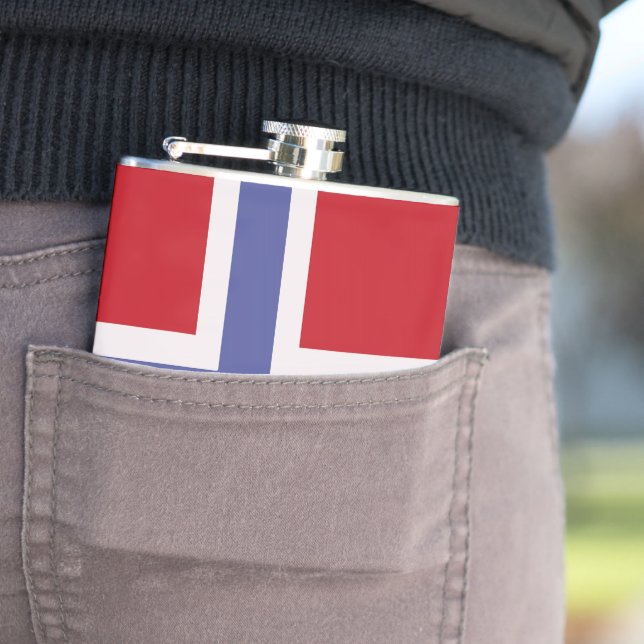 Norwegische Flagge Flachmann (Beispiel)
