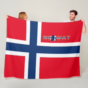 Norwegische Flagge Fleecedecke