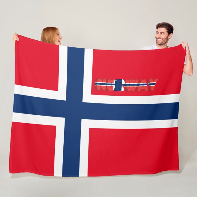 Norwegische Flagge Fleecedecke (Beispiel)