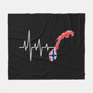 Norwegische Flagge Fleecedecke