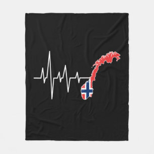 Norwegische Flagge Fleecedecke