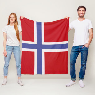 Norwegische Flagge Fleecedecke