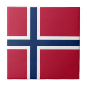 Norwegische Flagge Fliese