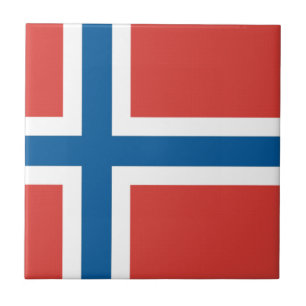 Norwegische Flagge Fliese