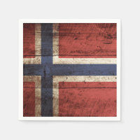 Norwegische Flagge für alten Holzkorn