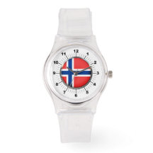 Norwegische Flagge für Frauen Sporty Pink Silicon 