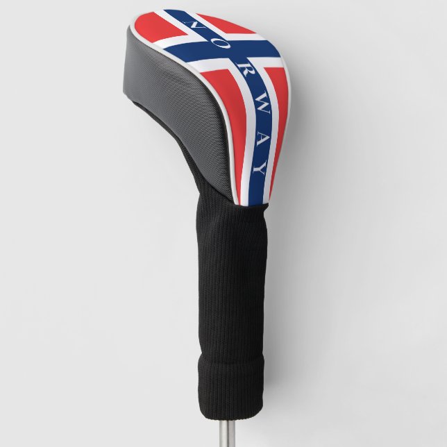 Norwegische Flagge für Zollspecht Golf Headcover (angewinkelt)