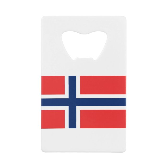 Norwegische Flagge Geldbeutel Flaschenöffner (Vorderseite)