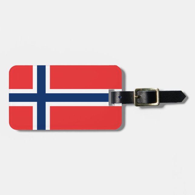 Norwegische Flagge Gepäckanhänger (Vorderseite horizontal)