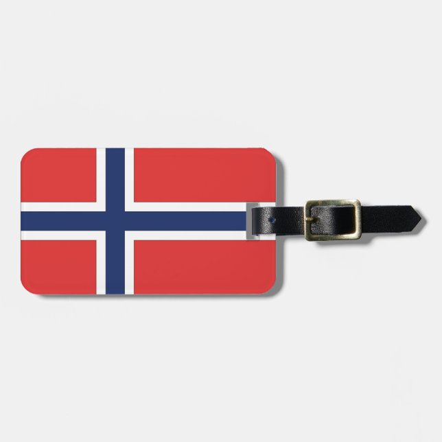 Norwegische Flagge Gepäckanhänger (Vorderseite horizontal)