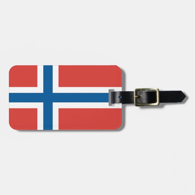 Norwegische Flagge Gepäckanhänger (Vorderseite horizontal)