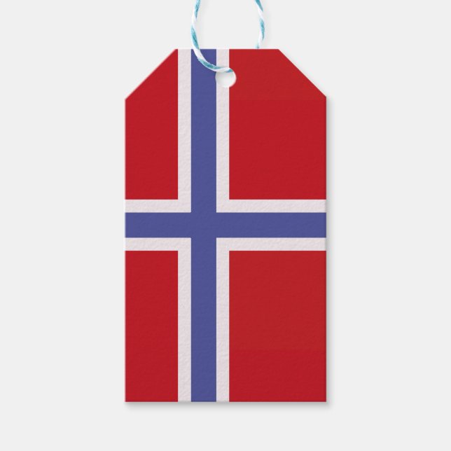 Norwegische Flagge Geschenkanhänger (Vorderseite)