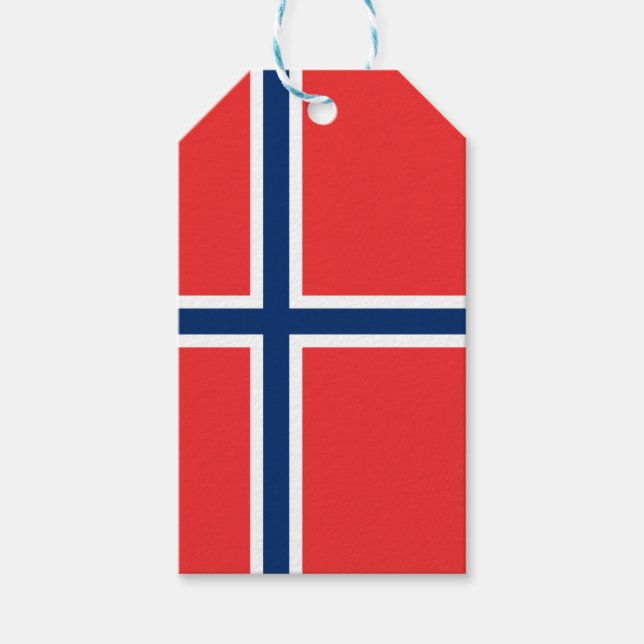 Norwegische Flagge Geschenkanhänger (Vorderseite)