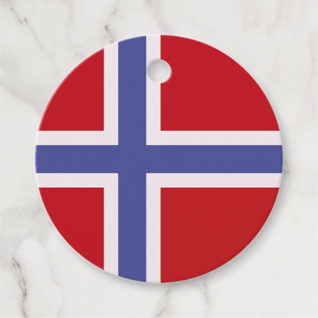 Norwegische Flagge Geschenkanhänger (Vorderseite)