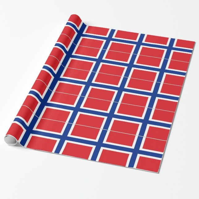 Norwegische Flagge Geschenkpapier (Ungerollt)