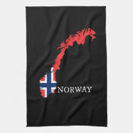 Norwegische Flagge Geschirrtuch