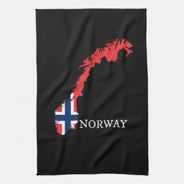 Norwegische Flagge Geschirrtuch (Vertikal)