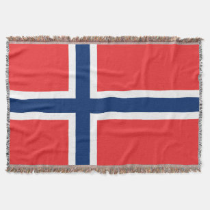 Norwegische Flagge gesponnener Stolz der Decke