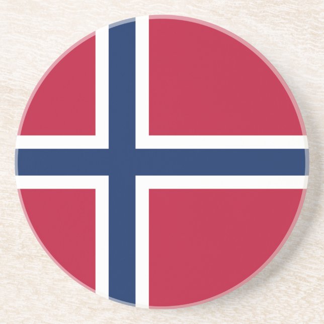 Norwegische Flagge Getränkeuntersetzer (Vorne)