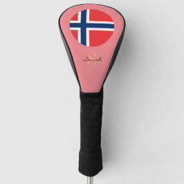 Norwegische Flagge & Girls Mit Monogramm Golf Club Golf Headcover