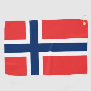 Norwegische Flagge & Golf Norwegen/Sport Oslo Golfhandtuch