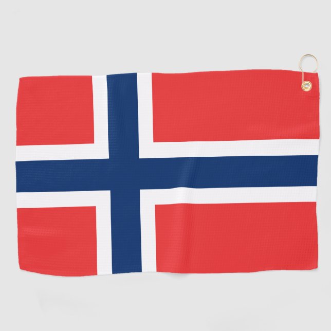 Norwegische Flagge & Golf Norwegen/Sport Oslo Golfhandtuch (Horizontal)