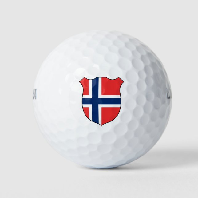 Norwegische Flagge Grand Patriotic Golfball (Vorderseite)