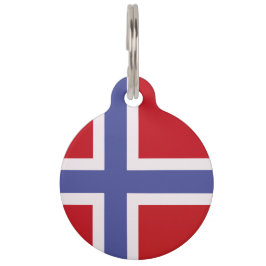 Norwegische Flagge Haustiermarke