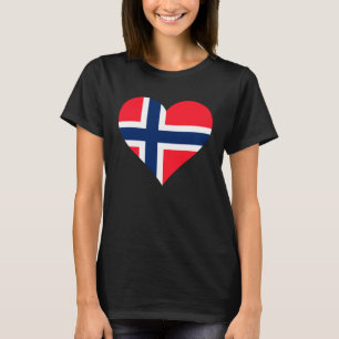 Norwegische Flagge Herz Norwegen Liebe Norwegen T-Shirt