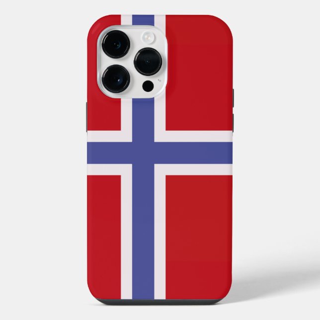 norwegische Flagge iPhone Hülle (Rückseite)