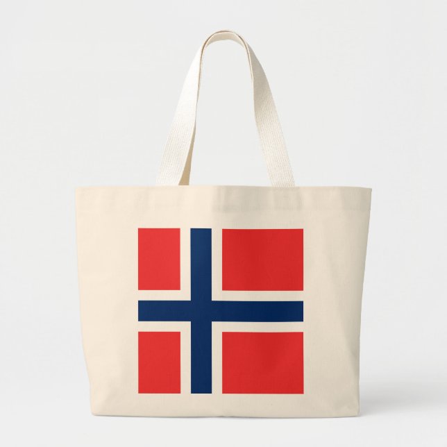 Norwegische Flagge Jumbo Stoffbeutel (Vorne)