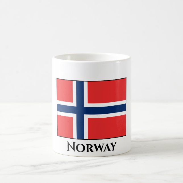 Norwegische Flagge Kaffeetasse (Mittel)