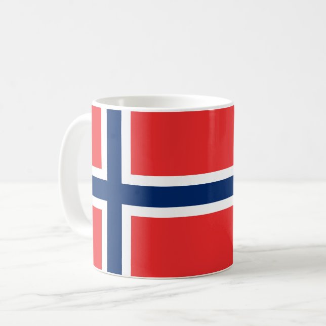 Norwegische Flagge Kaffeetasse (Vorderseite Links)