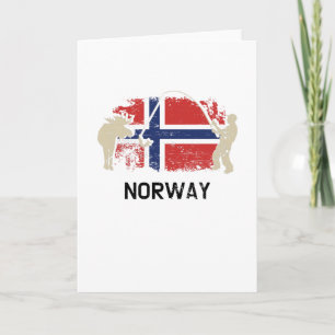 Norwegische Flagge Karte