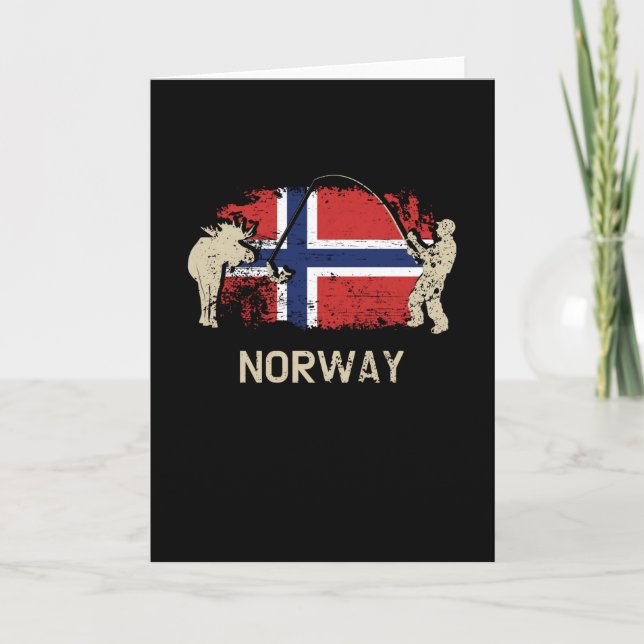 Norwegische Flagge Karte (Vorderseite)