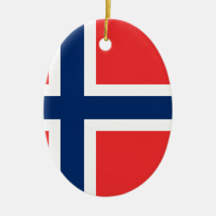 Norwegische Flagge Keramikornament