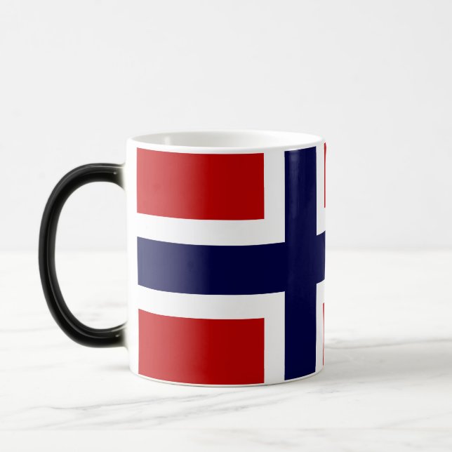 Norwegische Flagge - Kongeriket Norge - Norsk flag Verwandlungstasse (Links)