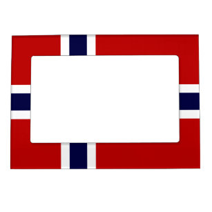 Norwegische Flagge - Kongeriket Norge - Norsk Magnetischer Bilderrahmen
