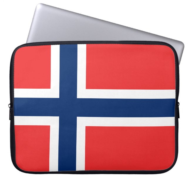 Norwegische Flagge Laptopschutzhülle (Vorderseite)
