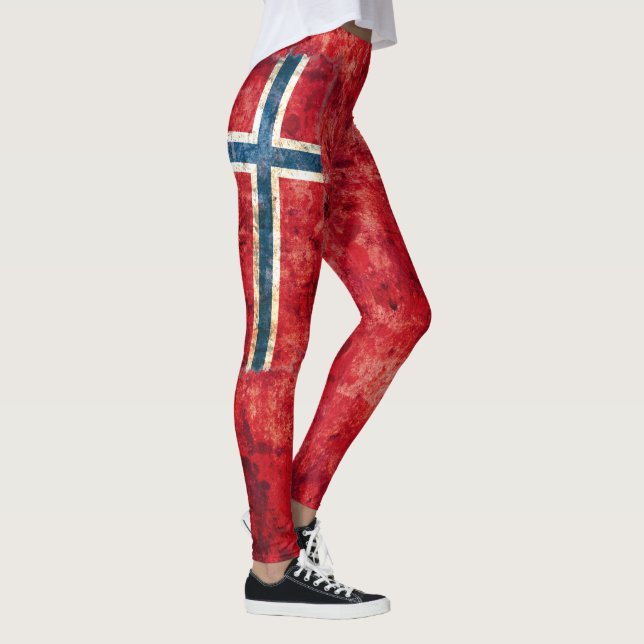Norwegische Flagge Leggings (Rechts)