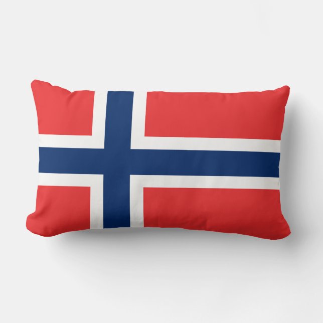 Norwegische Flagge Lendenkissen (Vorderseite)