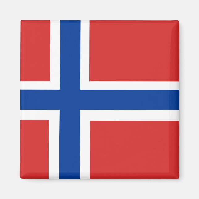 Norwegische Flagge Magnet (Vorne)