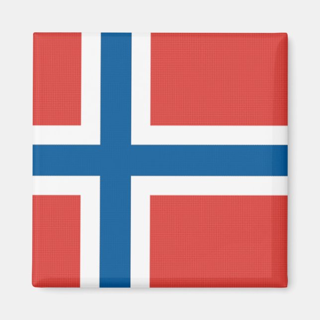 Norwegische Flagge Magnet (Vorne)