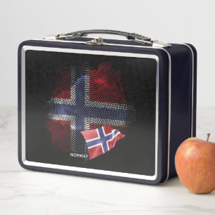 norwegische Flagge Metall Brotdose