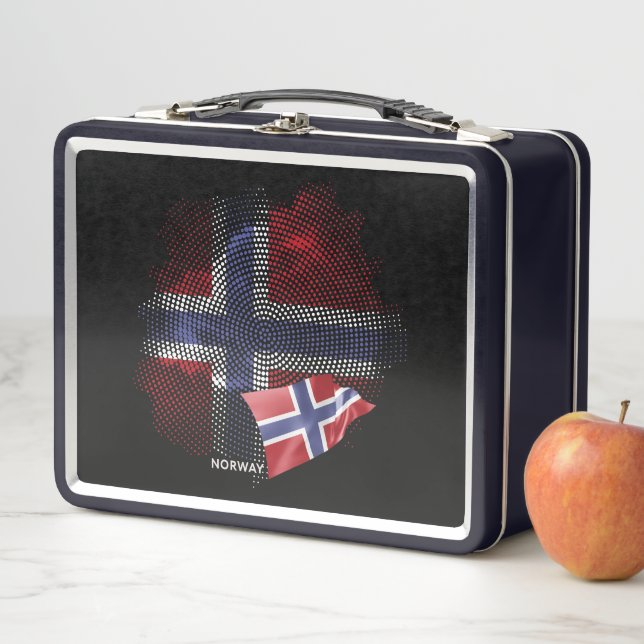 norwegische Flagge Metall Brotdose (Beispiel)